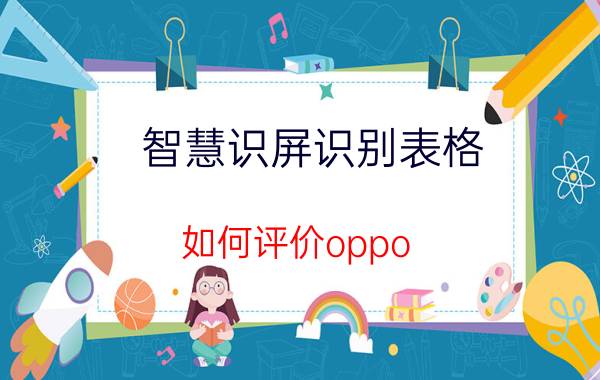 智慧识屏识别表格 如何评价oppo R15？